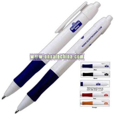 Retractable plastic ballpoint pen