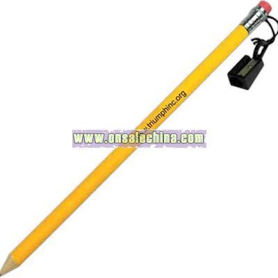 Giant pencil with sharpener.