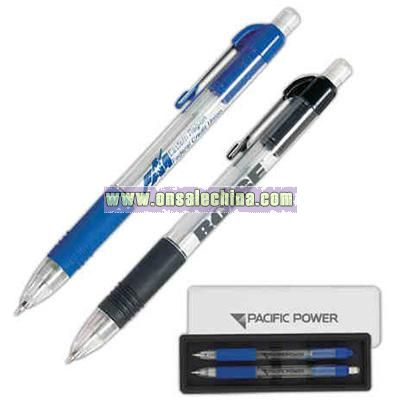 Retractable mechanical pencil with eraser