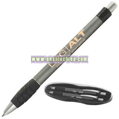 Aluminum ballpoint pen and pencil set