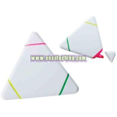 Triangular highlighter with 3 colors