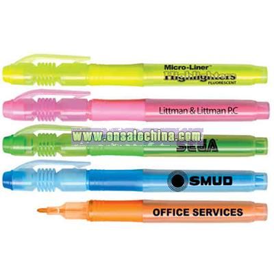 highlighter with rubber grip