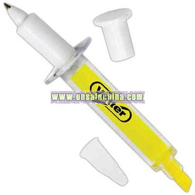 Syringe highlighter / pen