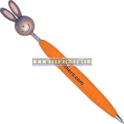 Rabbit - Eco-friendly wooden ballpoint pen with display top