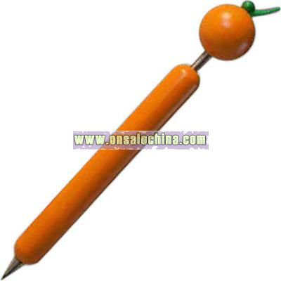 Eco-friendly orange shaped wooden ballpoint pen