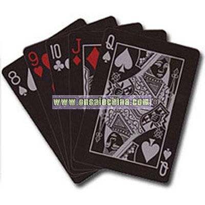 Black Plastic Playing Cards