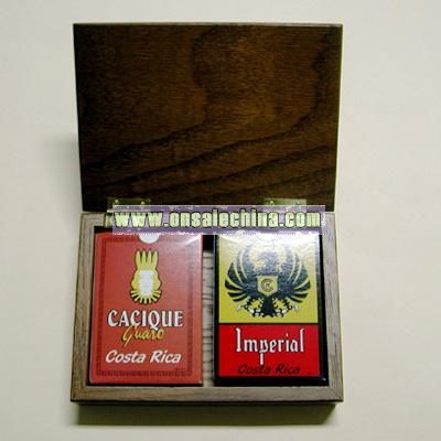 Playing Card Set in Wooden Box