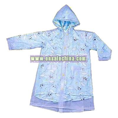 PVC Children's Raincoat with Satin Lining