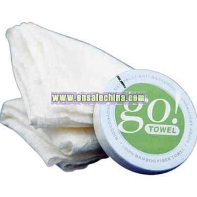 Organically grown bamboo compressed towel