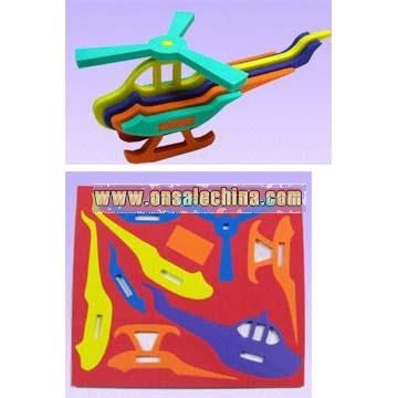 Helicopter Pattern Foam Puzzle
