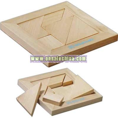 Square wooden puzzle