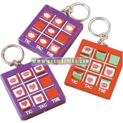 Valentine tic-tac-toe key chain