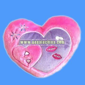 Novelty Heart Pillow Shape Plush and Stuffed FM Radio