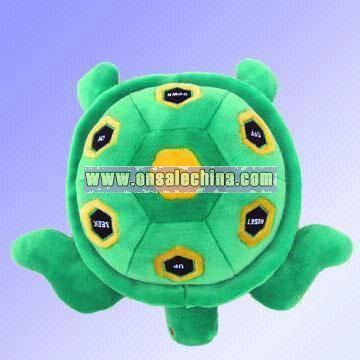 Plush and Stuffed Tortoise Toy with FM Auto-Scan Radio