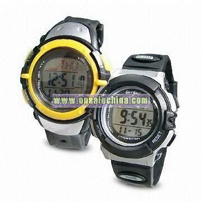 Radio Control Watches with LCD Panel and Daily Alarm