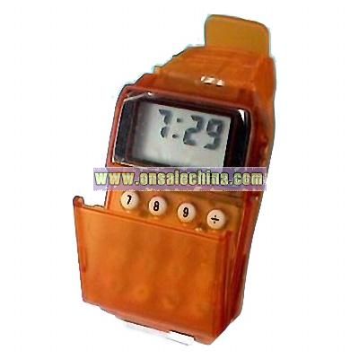 LCD Watch with Radio and 8-digit Calculator