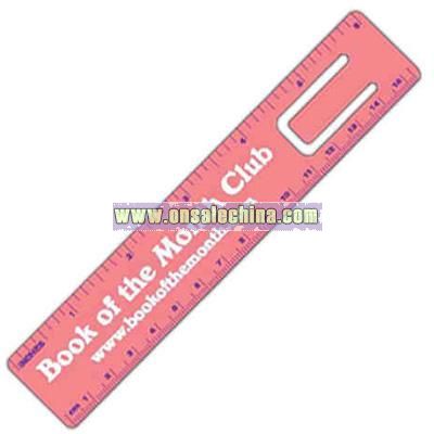 Durable white plastic ruler made from biodegradable material