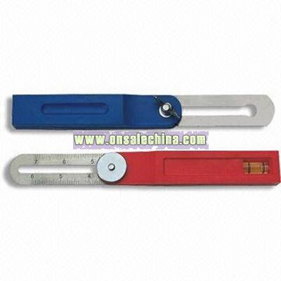 Adjustable Angle Square with Plastic Handle and Steel Ruler Blade