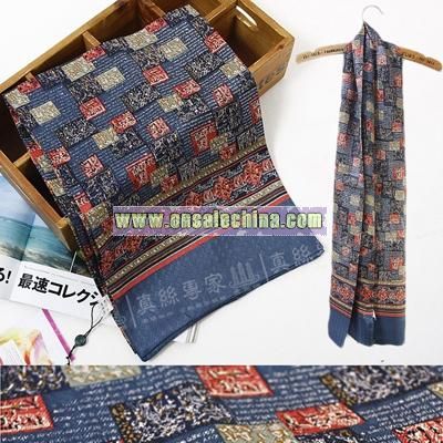 Silk printing double-sided Scarf section