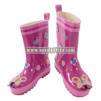Children's Butterfly Rain Boots