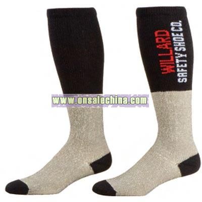 Custom cotton nylon over the calf boot sock