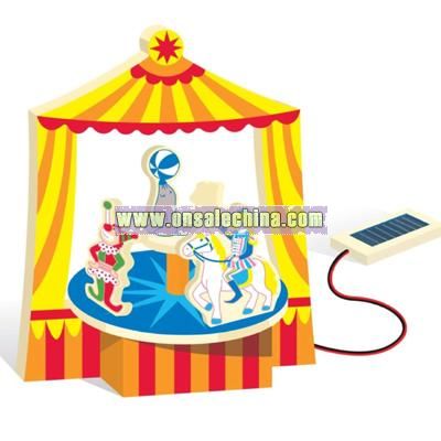 Solar-Panel Controlled Wooden Circus Toy