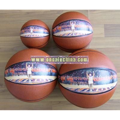 Photo Basketball, PVC Leather Laminated Basketball