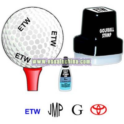 Pre inked golf ball stamp