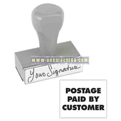 Traditional rubber message stamp