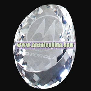 Crystal egg shape paperweight