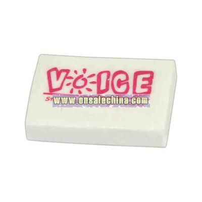 Rectangle shape white eraser
