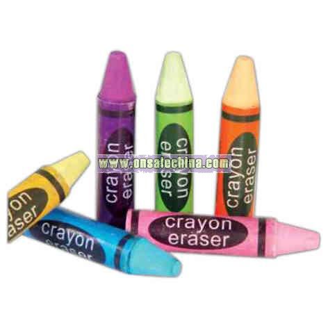 Crayon shaped eraser