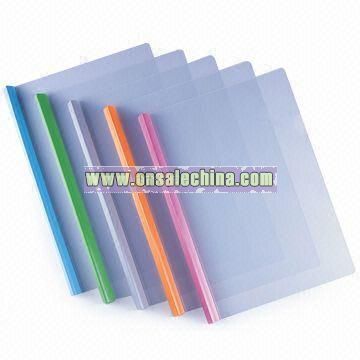 A4 Size File Holders/Translucent Slide Grip Report Covers