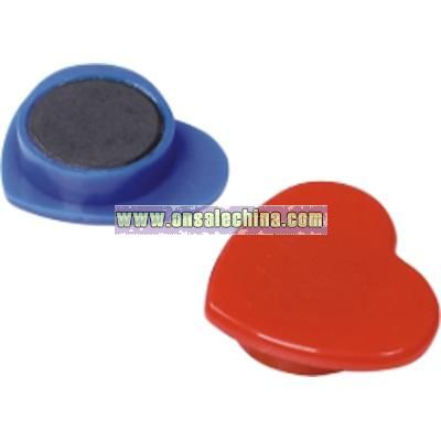School Supply heart shaped magnetic button