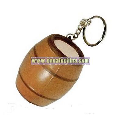 Barrel shape stress reliever key holder
