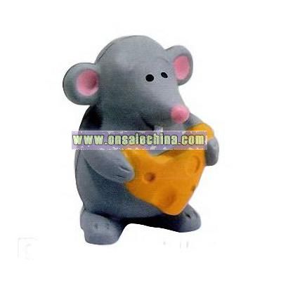 Mouse w/ cheese shape stress reliever.