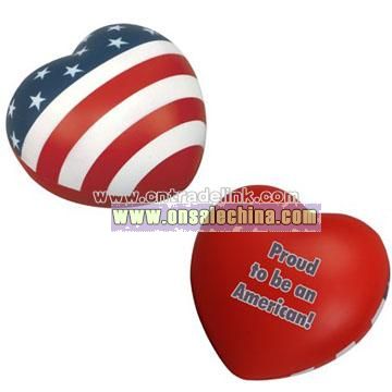 Patriotic Valentine Heart Stress Balls