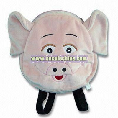 Plush Pig Daypack with Embroidery