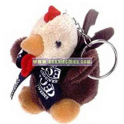 Rooster shape various animal toys with key chain