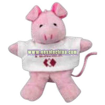 Pig Shape Small stuffed plush animal with key ring