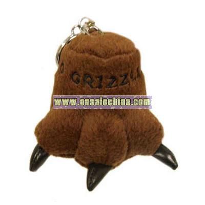Grizzly paw key chain