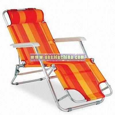 Textliene Folding Chair with Silver Oxidation Frame