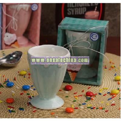 Ceramic Ice Cream Cup Favors