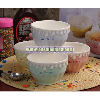 Ice Cream Bowl Cups Set Of 4