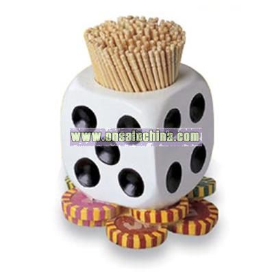 Chips And Dice Toothpick Holder