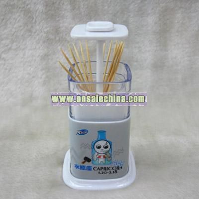automatic toothpick holder with toothpicks