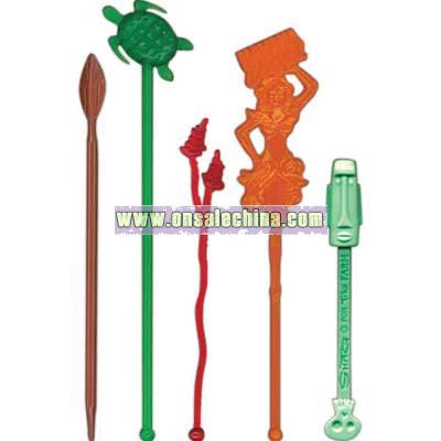Custom designed sculpture series beverage stirrer or swizzle stick