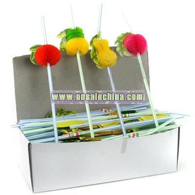 Assorted Fruit Straws