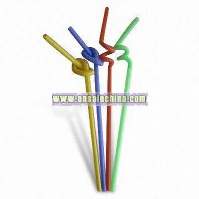 Flexible Drinking Straws with Art Form