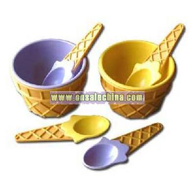 Ice Cream Bowl And Spoon Set